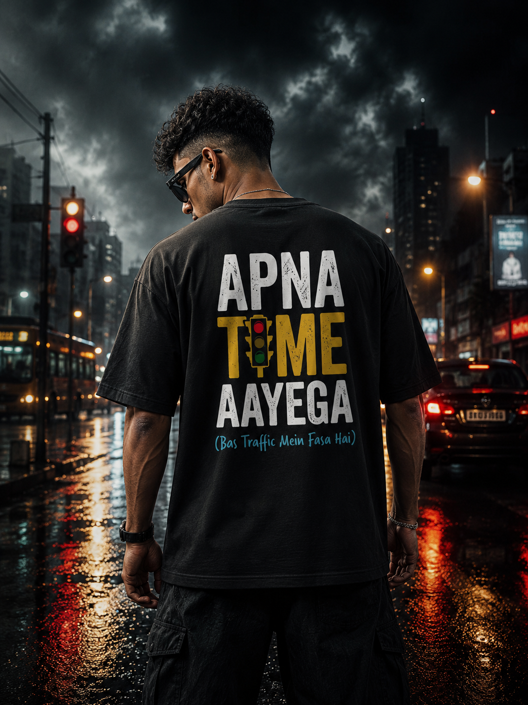 Apna Time Aayega Oversized Boxy Fit T-Shirt