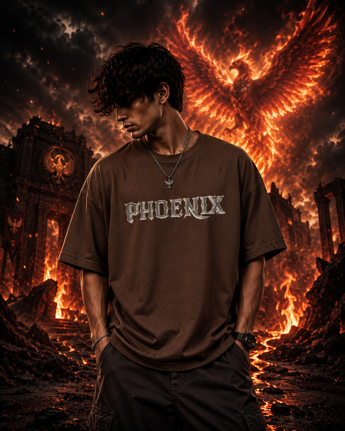 Phoenix Oversized Boxy Fit T-Shirt