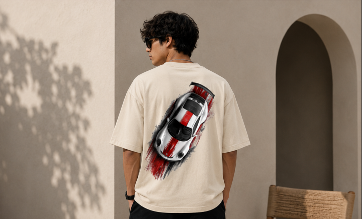 Porsche Racing Oversized Boxy Fit T-Shirt